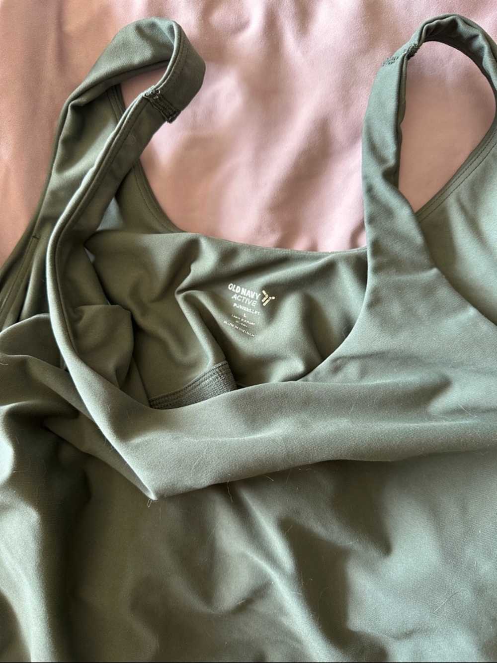 Old navy power soft women’s workout tops size large built in bra - Picture 2 of 4